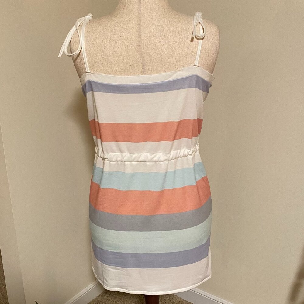 Belinda Pastel Striped Summer Dress Size Medium - Picture 2 of 4